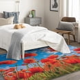 thumbnail image 4 of Poppy Flower Rug - 3x4 Rug - Poppy Rug - Red Floral Area Rug - Flower Spring Rugs - Girls Carpet, 4 of 7