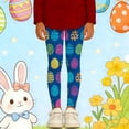 thumbnail image 4 of Easter Print Girls Athletic Casual Leggings Stretchy Tights With Comfortable Waistband For Play School Activities, 4 of 5