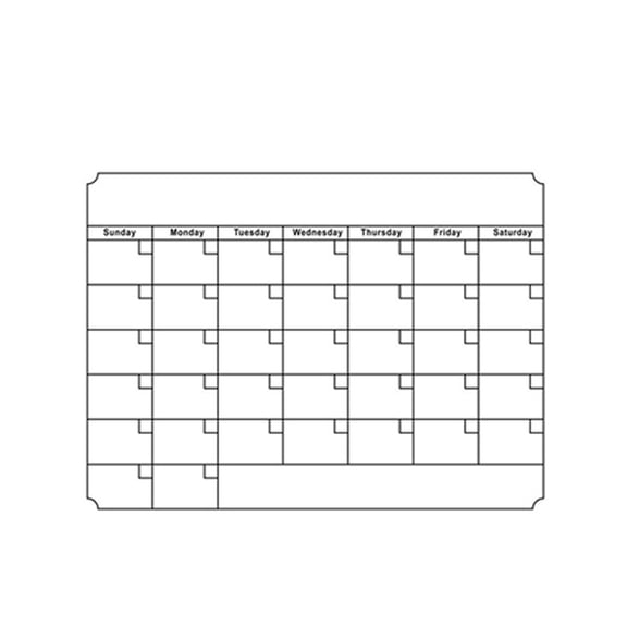 Toystoory Calendario magnético de borrado en seco, planificador mensual, pizarra blanca para nevera de pared Decoración del hogar