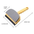thumbnail image 2 of Cepillo para limpiar vidrios de ventana | Herramienta de limpieza multifuncional para cocina, baño, espejos, azulejos | Esponja y limpiador de goma de doble cara | Mango compacto que ahorra espacio, 2 of 2