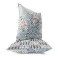 thumbnail image 4 of Peacock Pride Indoor/Outdoor Pillow with Removable Cover in Gray 26x26, 4 of 7
