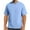 Sky Blue, variant on Chiccall Men's Summer Tops Plus Size Heavyweight Cotton Crew Neck Short Sleeve T-shirts Casual Loose Summer Solid Beach Tee Blouse