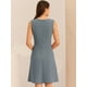 thumbnail image 4 of Vestido de trabajo para mujer Color sólido Sin mangas A-line Flare Vestidos Gris XS, 4 of 6