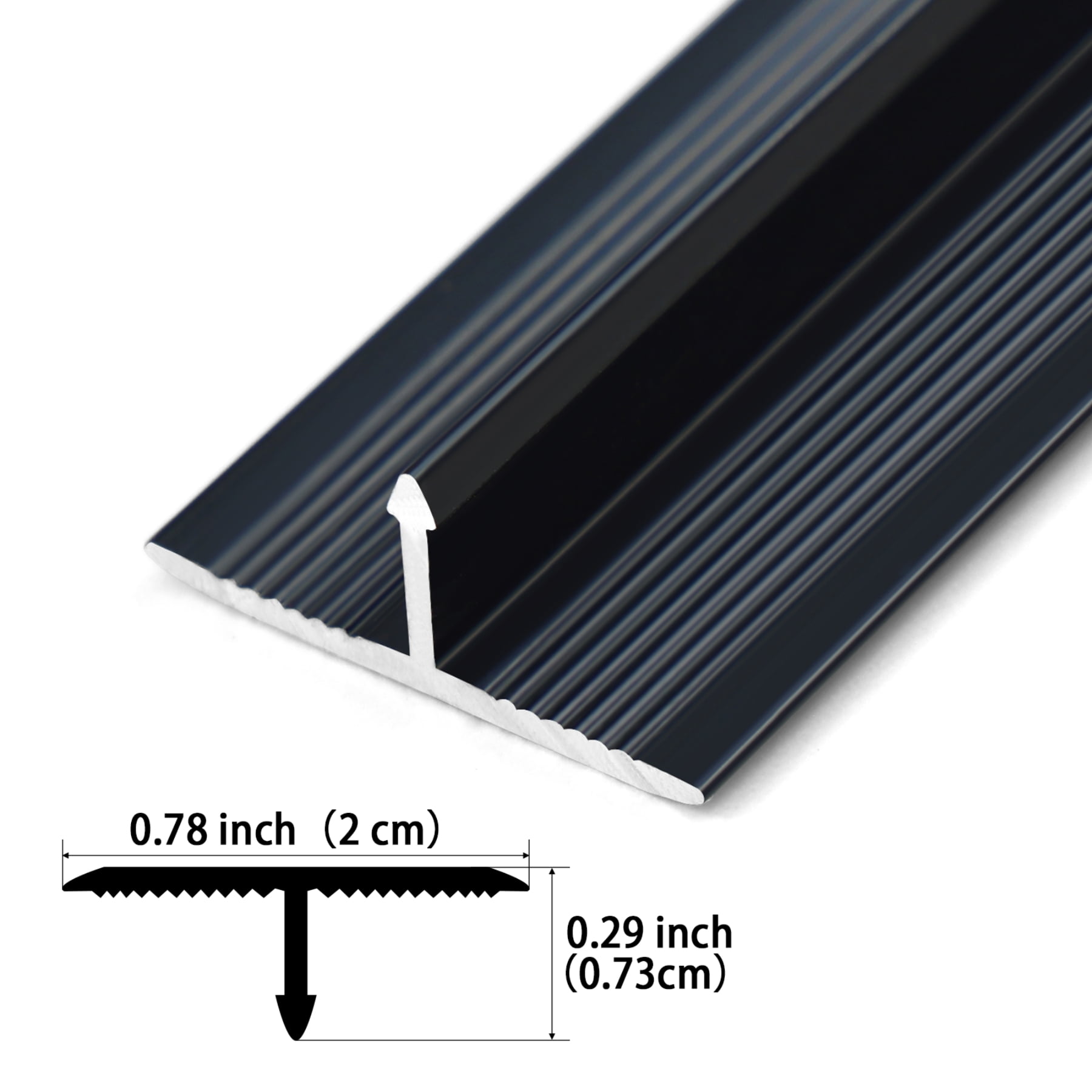 Gaahing Aluminum T Molding Floor Transition Strip, T Moulding for Laminate Flooring Planks, Vinyl Floor Transition, Rubber Transition ,3Pcs