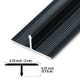 thumbnail image 2 of 3Pcs Aluminum T Molding Trim & Floor Transition Strips, Flat Divider Strip for Door Threshold and Joining Flooring Gaps of Laminate Planks Tile (2.9Ft x 0.8In, Matte Black), 2 of 8