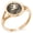 Rose Gold, variant on Stainless Steel Ocean Kamon Crest Minimalist Oval Top Polished Statement Signet Ring