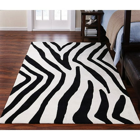 Zebra Rug, Black and White