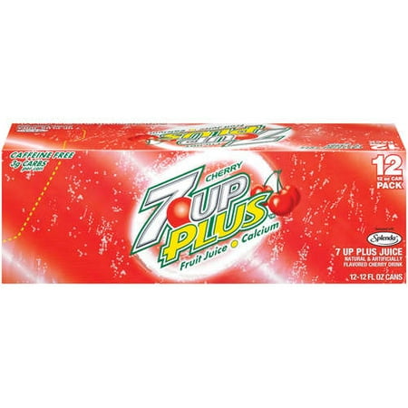 7 Up Plus: Cherry 12 Oz Cool Pack Soda, 12 pk