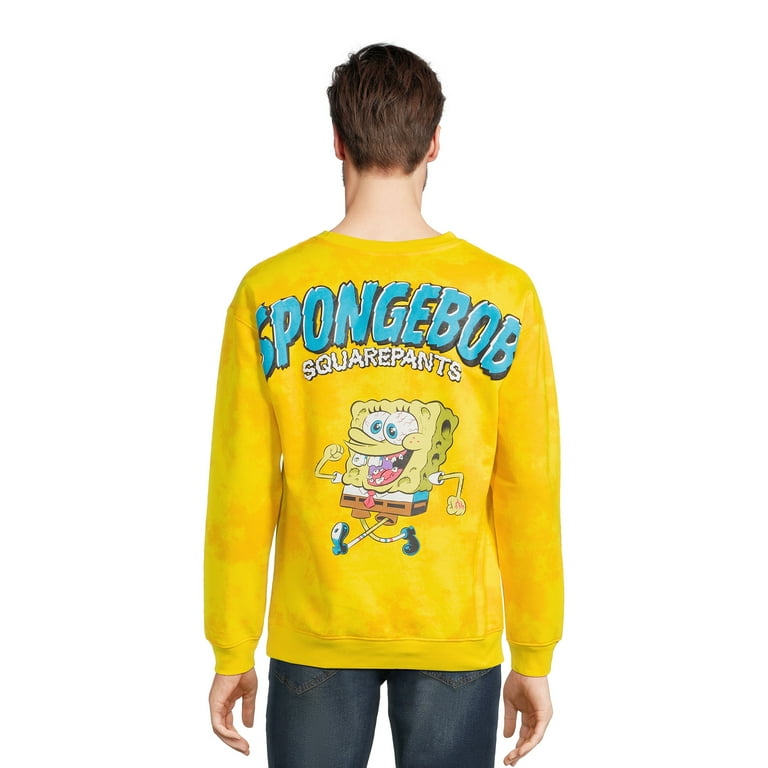 SpongeBob SquarePants Men s and Big Men s Graphic Sweatshirt with Embroidery Sizes S 2XL