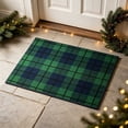 thumbnail image 3 of Doormat 15.74x23.62 Inch Christmas Red Green Tartan Plaid Entry Rug Antiskid Holiday Front Door Mat for Indoor Outdoor Porch Decor, 3 of 6