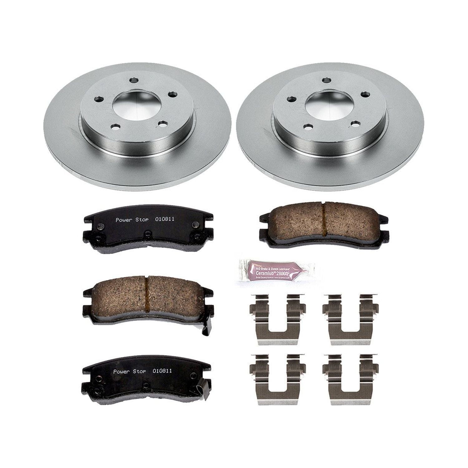 Power Stop Rear Stock Replacement Brake Pad and Rotor Kit KOE3115 Fits 1995 Cadillac DeVille