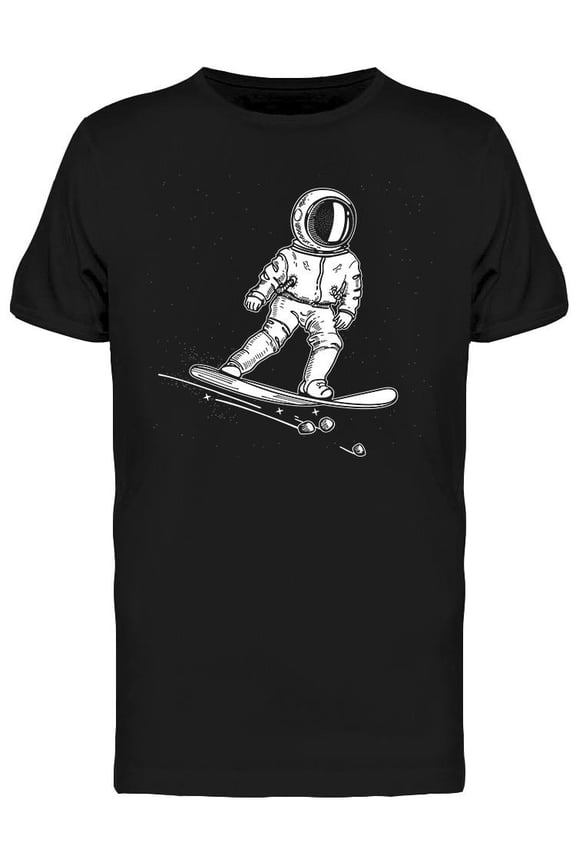 Snowboarding Astronaut T-Shirt Men -Image by Shutterstock, Male Medium