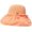 Orange, variant on CoCopeaunts Large Bucket Hat Plain New All-Match Summer Hollow Fisherman Hat Female Sunshade UV Protection Bow Strap Basin Hat