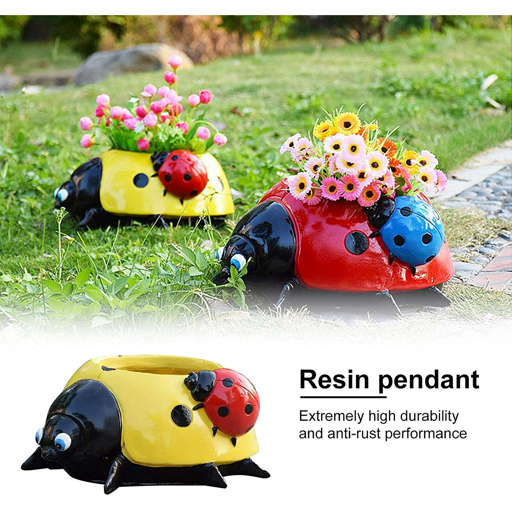 12'' x 11'' x 5.5'' Plant Large Size Pots Cute Ladybug Flower Pot  Simulation Animal Flowerpot Pot Beetle Landscape Flower Tank Outdoor Garden  Decoration Patio Decorations | Walmart Canada