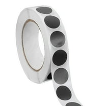 1000pcs Black Round Stickers Roll 0.5 Inch Self-Adhesive Coding Label