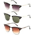 thumbnail image 2 of 3 Pack Metal Vintage Frame Metal Bridge Plastic Eye Bow Fashion Sunglasses for Men for Women, 2 of 2