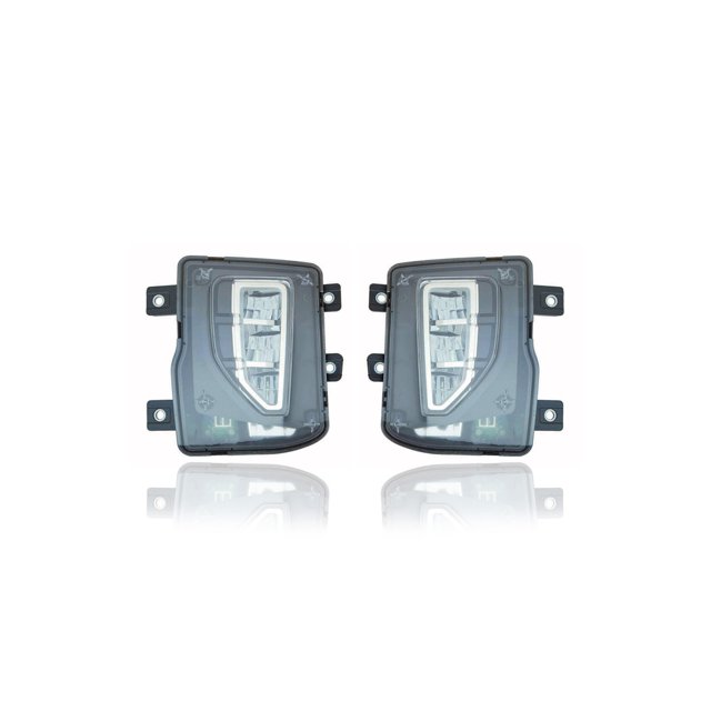 Fog Light Assembly - Compatible/Replacement for '16-19 Chevrolet Silverado-1500 - LED - Pair, Left Driver + Right Passenger Set - 84000614, 84000613