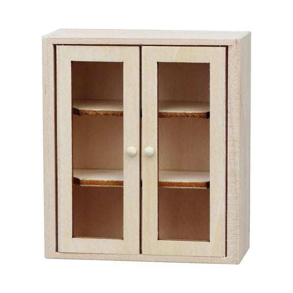 Kokiya 1/12 Scale Dolls Display Cabinet Miniature Storage Cabinet for Furnishings Micro