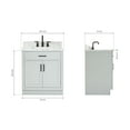thumbnail image 3 of Ariel Hepburn 31 In. Rectangle Sink Vanity With 0.75 In. Carrara White Countertop In Grey, 3 of 9