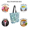 thumbnail image 7 of FORMRS Womens Canvas Tote Bag with Zipper Inner Pocket Shoulder Handbag, Beautiful Leaves Pattern, 7 of 7