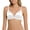 A1White, variant on Women's Satin Lace Bralette Wireless Triangle Cups with Adjustable Spaghetti Straps and Bow Accent Scalloped Trim Silky Sleep Bra for Comfortable Lounge Wear Black 70AB
