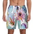 thumbnail image 2 of Goofa Cactus Printed Men's Swim Trunks Board Shorts Quick Dry Mens Swimming Trunks with Compression Liner,Breathable Fit Hawaii Beach Shorts-, 2 of 9