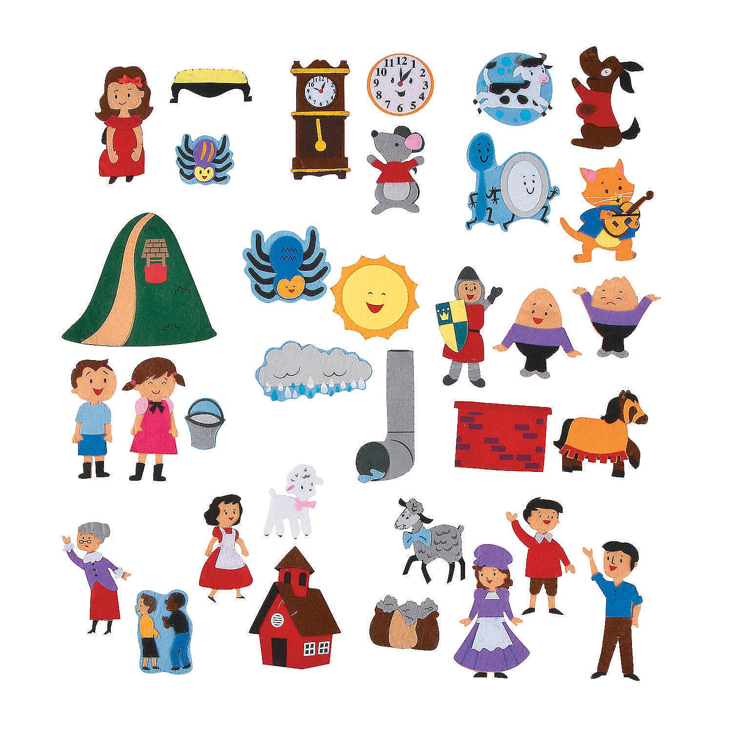 Nursery Rhyme Storytelling Puppets Educational 34 Pieces