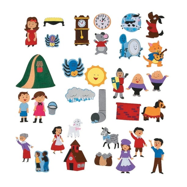 Nursery Rhyme Storytelling Puppets Educational 34 Pieces Walmart