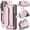 Pink, variant on Crossbody for iPhone 17 Case Wallet【RFID Blocking】with 10-Card Holder Zipper Bills Slot, Soft PU Leather Magnetic Shoulder Wrist Strap for iPhone 17 Wallet Case Women, Purple
