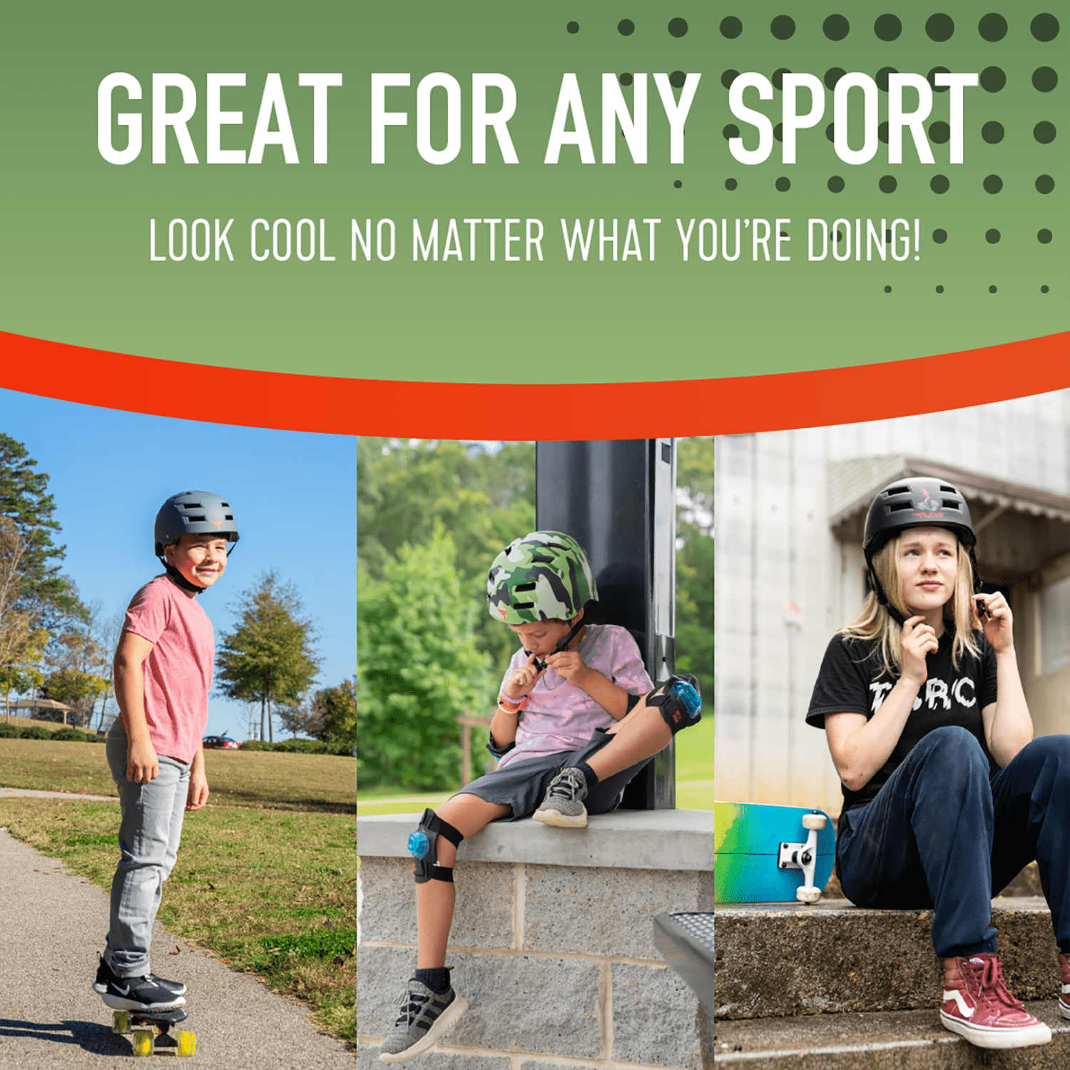 Flybar Multi Sport, Skateboard and Bike Helmet, for Kids and Adults, Ages 6+, Camo, L/XL