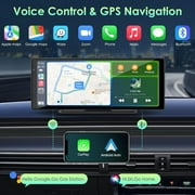 APHQUA Wireless Apple Carplay & Android Auto,4K Dash Cam , 1080P Backup Camera,Car Play for Car Stereo,10.26 inch with Voice Control,Navigation