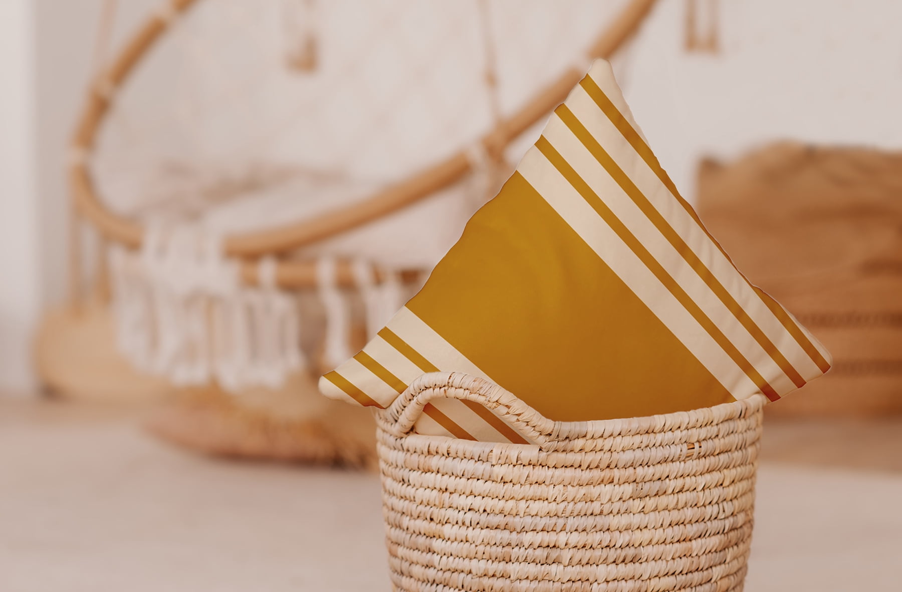 Simply Daisy 18" x 18" Stripe Decorative Throw Pillow, Autumn Gold