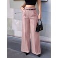 thumbnail image 3 of Women'S High Waisted Wide Leg Work Pants Straight Leg Office Slacks Trousers, 3 of 5