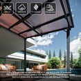 thumbnail image 5 of Sumnthink 10'x12' Hardtop Gazebo, Gazebo Pergola with Sloped Roof, Large Wall-Mounted Heavy Duty Awnings, for Patio, Deck and Backyard, 5 of 8