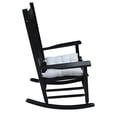 thumbnail image 3 of JERFIT Solid Wood Rocking Chair for Porch - All-Weather Black Hardwood Rocker with Wide Seat & Armrests for Patio, Deck, Garden, 3 of 7