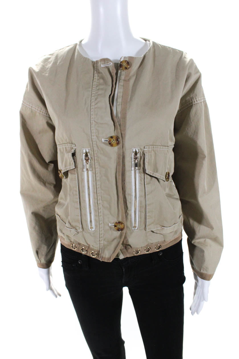 Pre-owned|Slate & Willow Womens Nude Classic Leather Moto Jacket Size Extra  Small 13595588 - Walmart.com