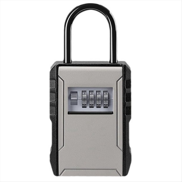 Caja de Seguridad para Llaves con Contraseña, Diseño de Espacio Grande, Color Gris, Caja Fuerte para Llaves de Coche, para Casa, Apartamento, Instalación Gratuita, Móvil