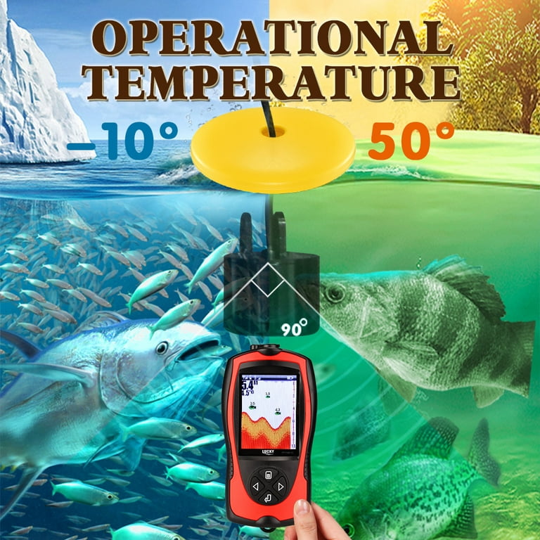 LUCKY Portable Fish Finder Transducer Sonar Sensor 147 Feet Water