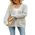 thumbnail image 1 of PENGXIANG Cardigan Femme à Manches Longues Pull avec Poches à l'Avant, 1 of 6