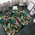 thumbnail image 3 of Area Rugs For Living Room Decor - Black Toucan Flower Plant Anti Slip Throw Washable Rugs 3x5 For Bedroom, Soft Indoor Carpet For Bedroom Living Room 60x39In, 3 of 5