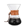 thumbnail image 2 of TFixol Pour Over Coffee Maker 14oz Paperless Glass Carafe with Stainless Steel Filter Reusable Glass Coffee Pot Manual Coffee Dripper Brewer Hand Drip with Wood Sleeve, 2 of 6