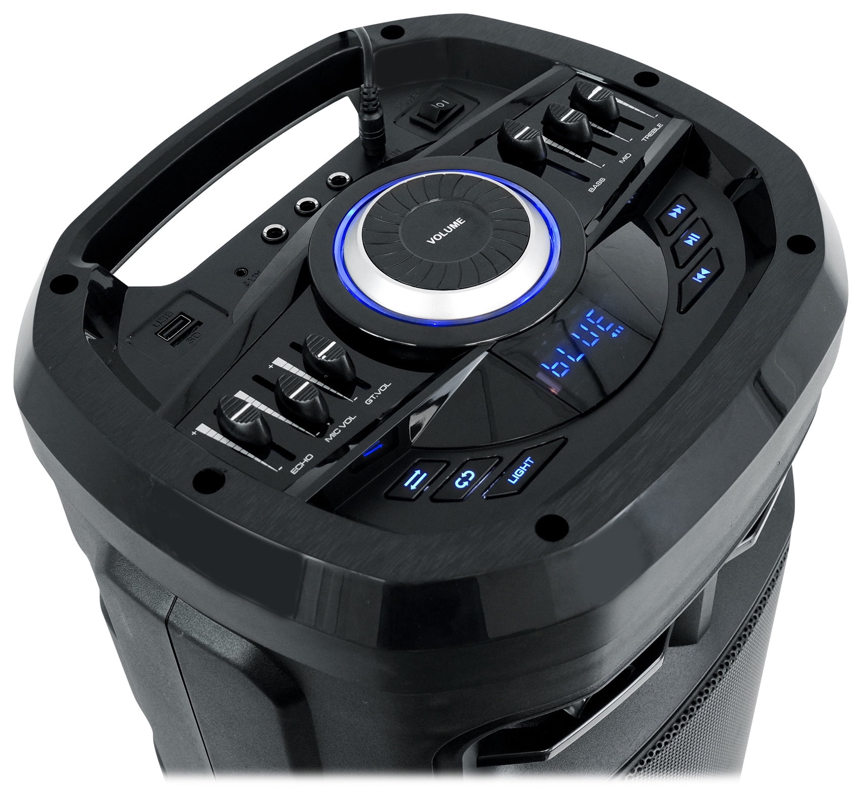 Rockville Go Party ZR10 Portable Powered Bluetooth Speakers with LED Lights and Microphone (Set of 2)  (图5)
