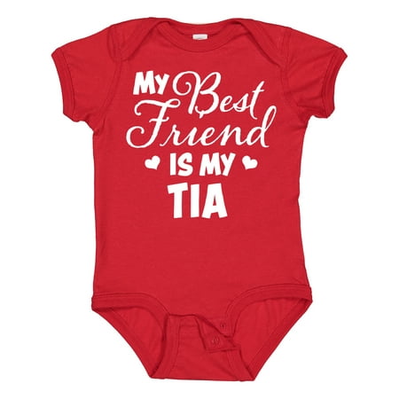 

Inktastic My Best Friend is My Tia with Hearts Gift Baby Boy or Baby Girl Bodysuit