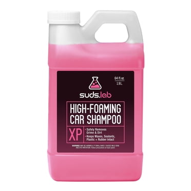 Suds Lab XP High Foaming Exterior Car Wash Shampoo, Effectively Removes Dirt and Grime, Use with Foam Cannon or Bucket Wash, 64 oz