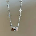 thumbnail image 2 of Fashion Retro Coffee Color Camera Necklace Asymmetric, 2 of 2