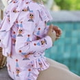 thumbnail image 6 of LYMAYTER Baby Toddler Girl Long Sleeve Ruffle Swimsuit One Piece Rash Guard Bathing Suit with 6M-8Y, 6 of 8