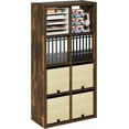 thumbnail image 4 of Cubicle Book Shelf  Vertical Thick Frame Bookshelf  Horizontally & Vertically Reversible Bookcase with Open Back  x x for Living Room  Bedroom  Home Office, 4 of 6