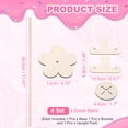 thumbnail image 2 of Uxcell Wood Donut Stands, 4 Pcs Flower Shape Bagel Holder Stand with Bracket Donut Display Detachable Party Brunch Decoration Supplies for Dessert Table Christmas Wedding Birthday Natural, 2 of 6
