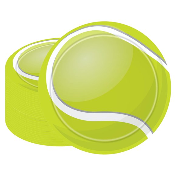 Platos para fiesta de tenis Fitoyplak, 60 piezas, 18 cm, desechables