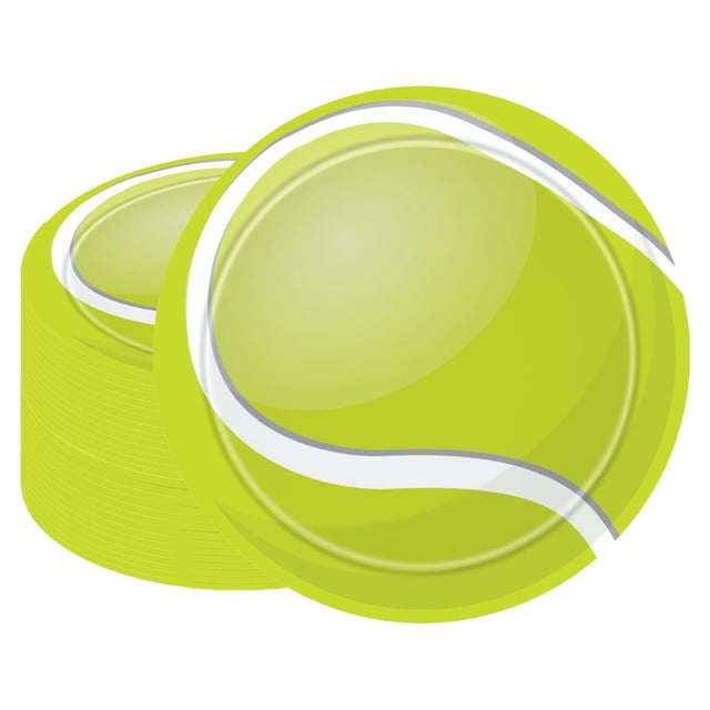 Platos para fiesta de tenis Fitoyplak, 60 piezas, 18 cm, desechables